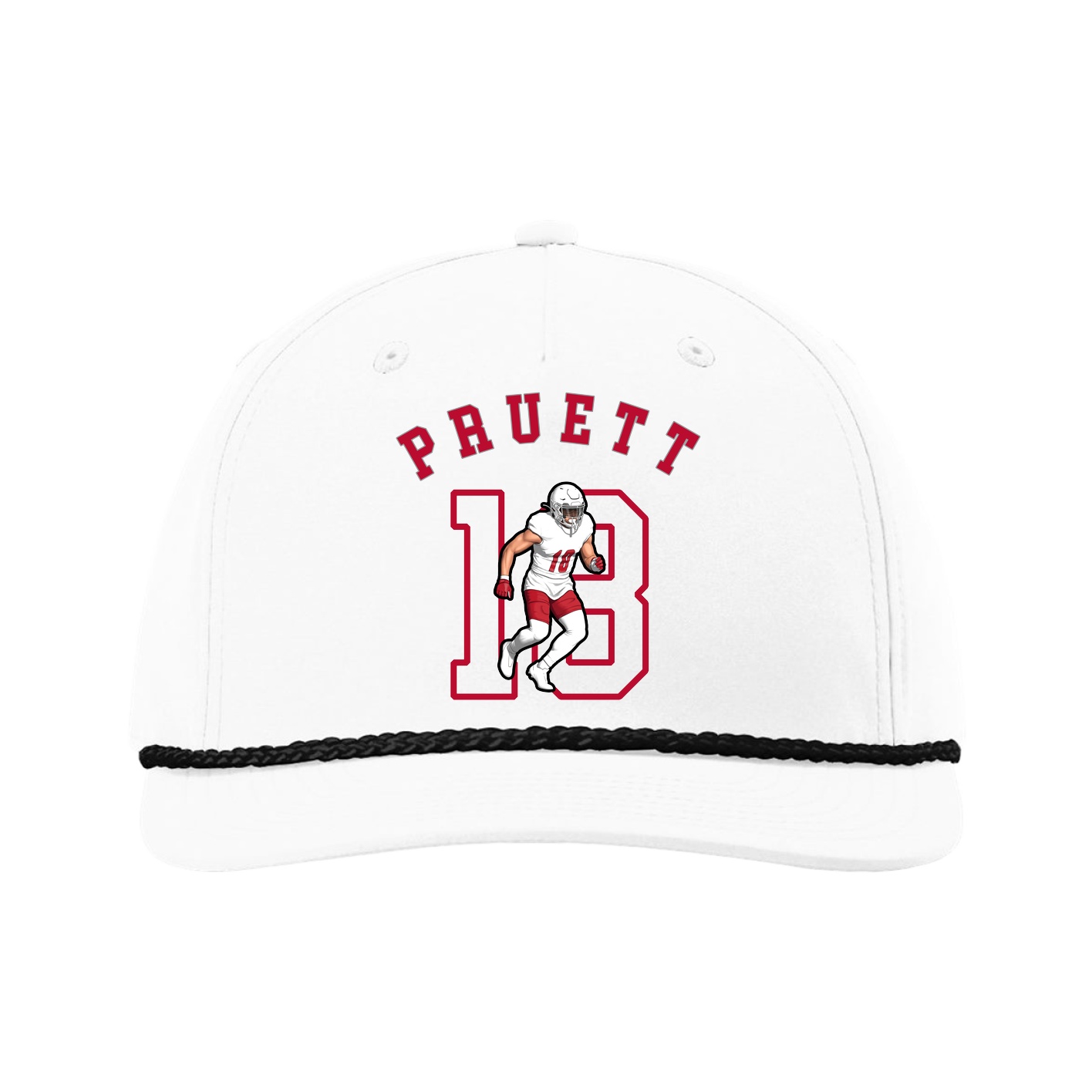 Five-Panel Classic Rope Cap — Shirsey Arch in White