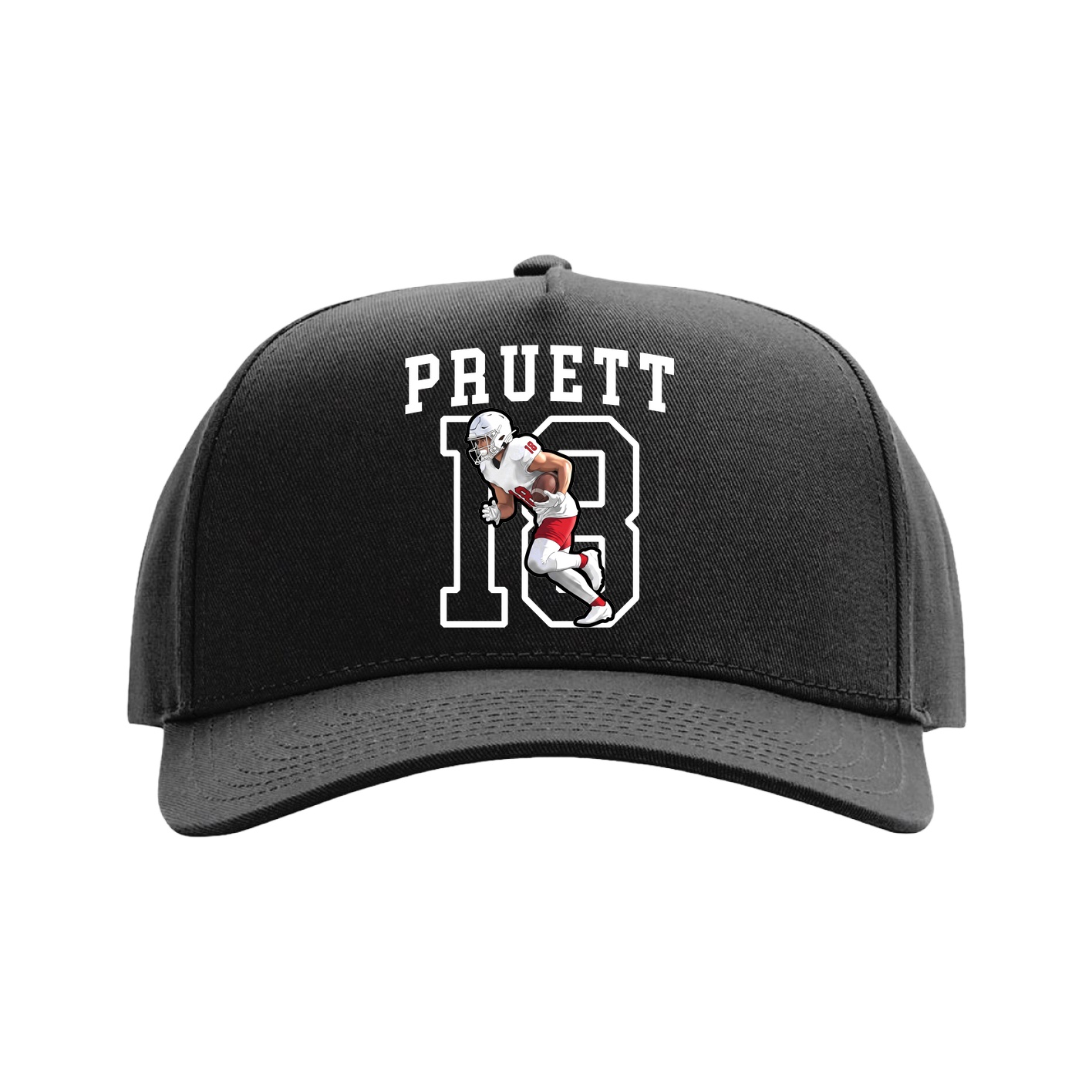 Full Fabric Five-Panel Champ Cap — Shirsey in Black