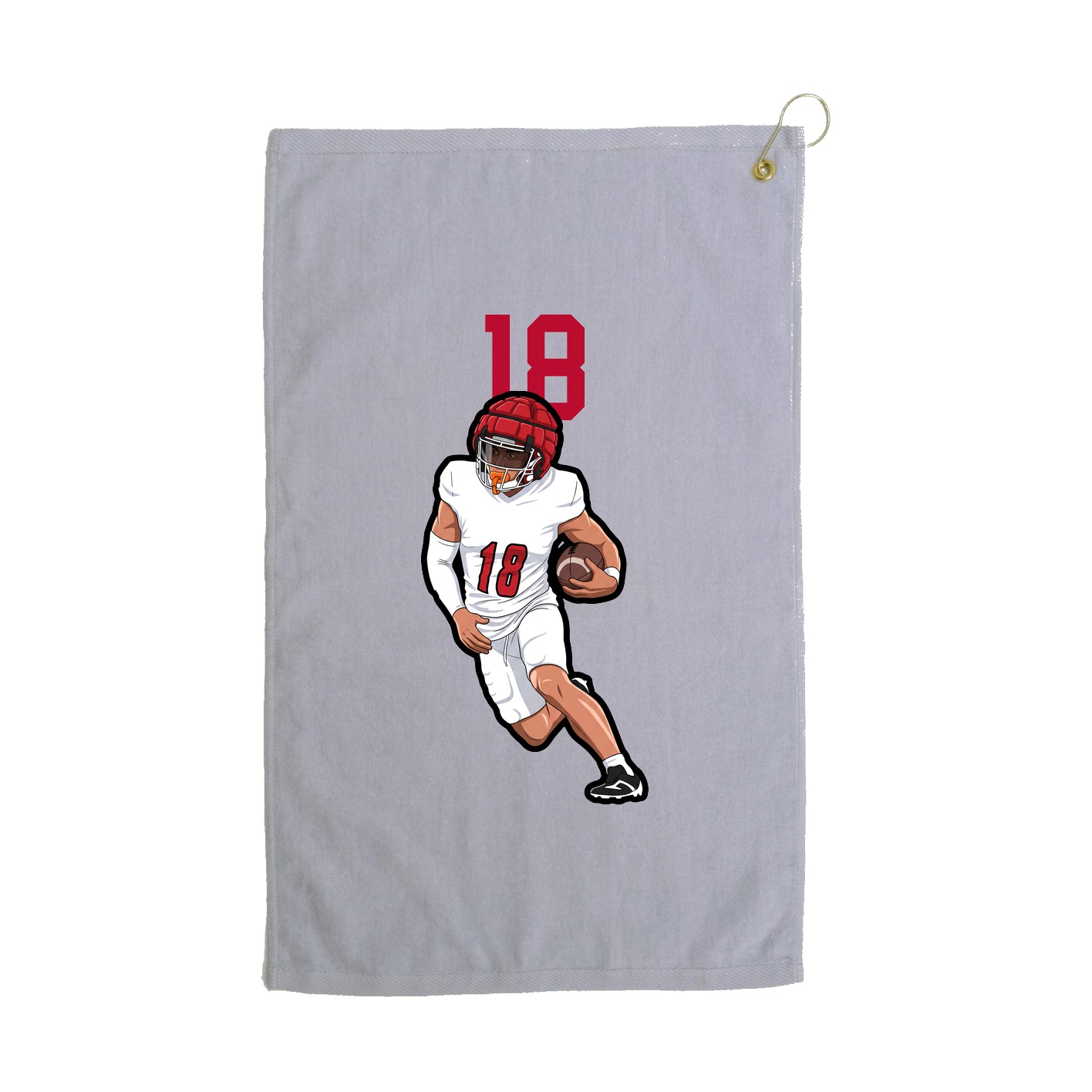 Golf Towel — Number Top in Grey
