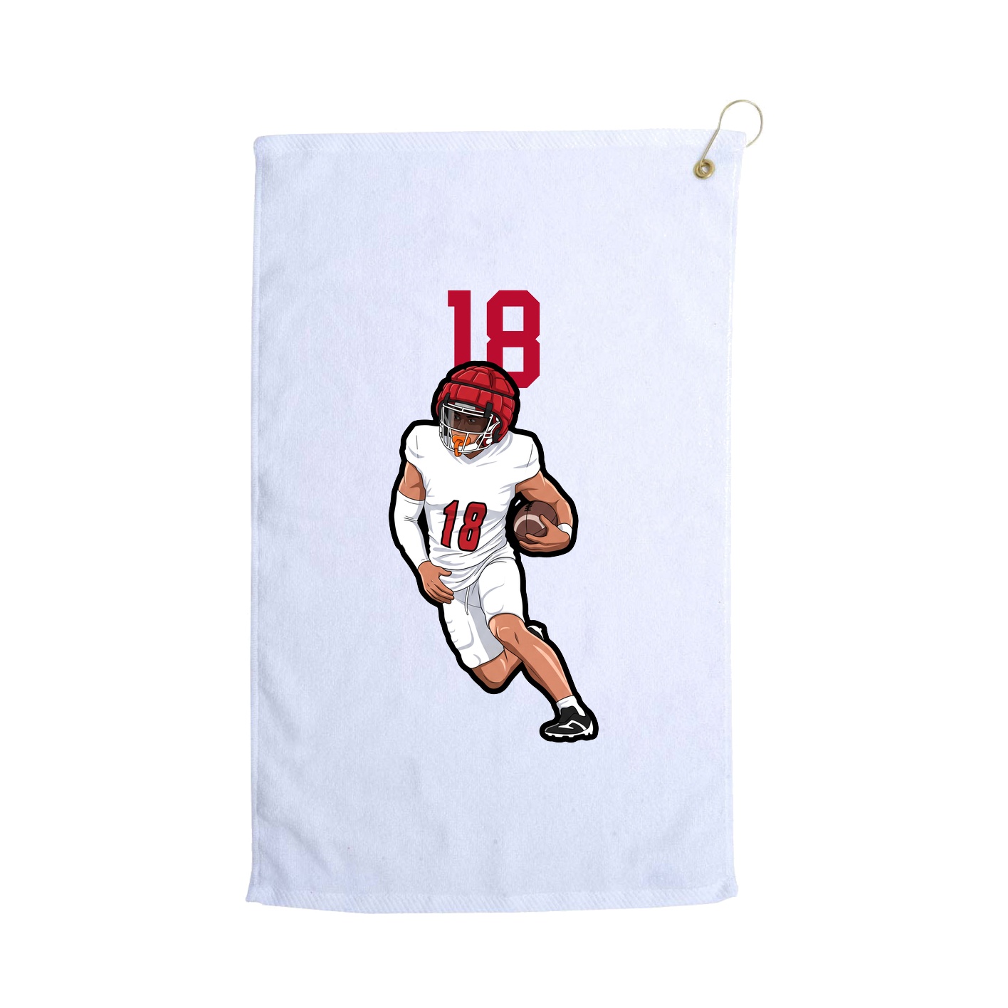 Golf Towel — Number Top in White
