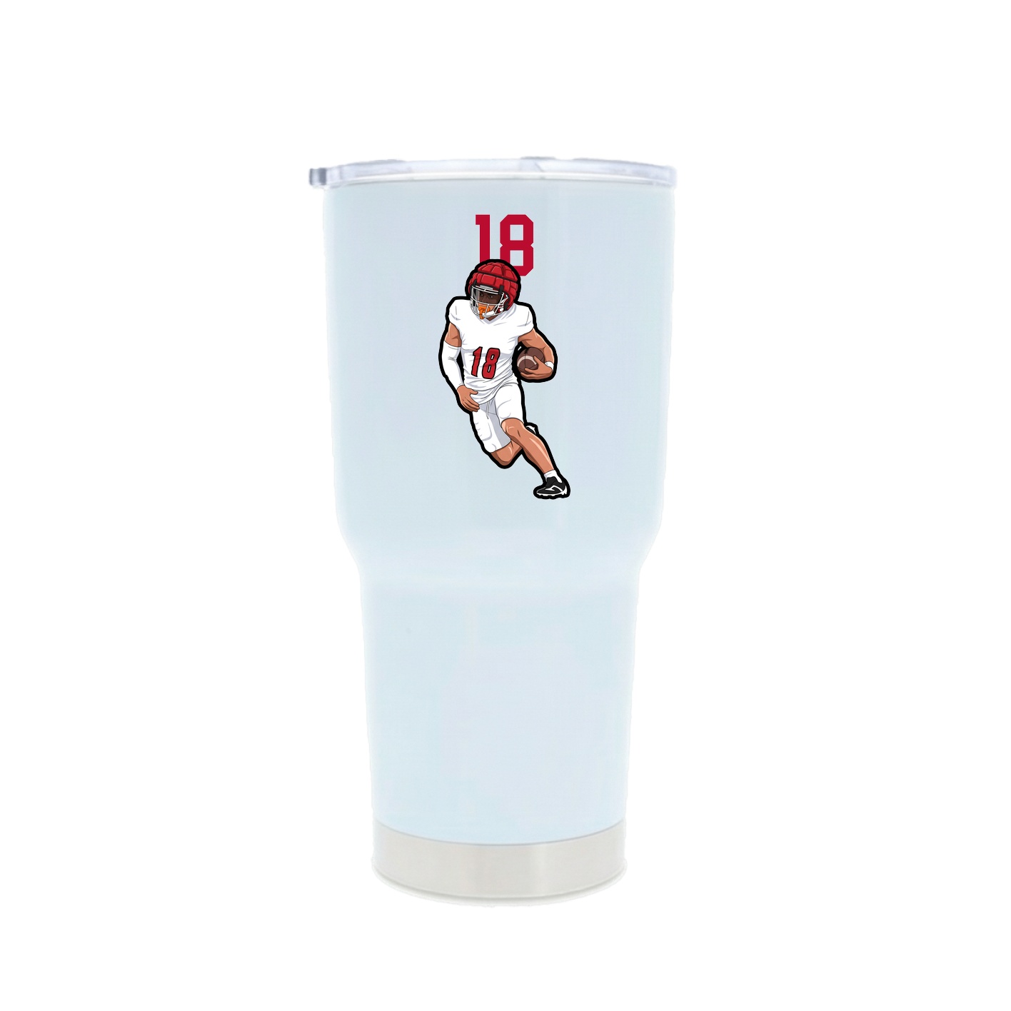 30oz Stainless Steel Tumbler — Number Top in White