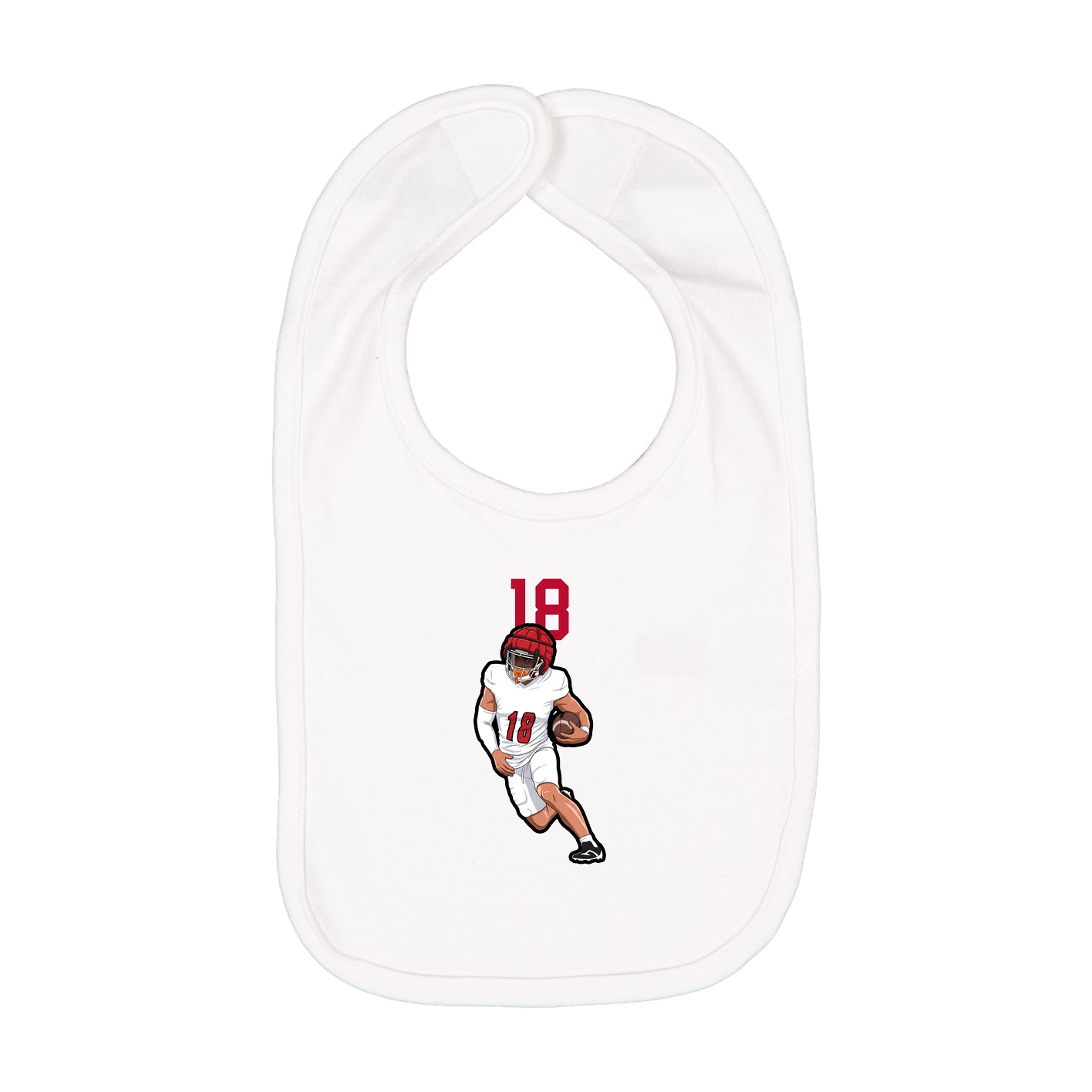 Infant Bib — Number Top in White