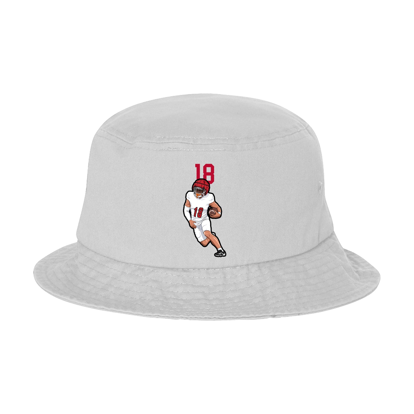 Bucket Cap — Number Top in White