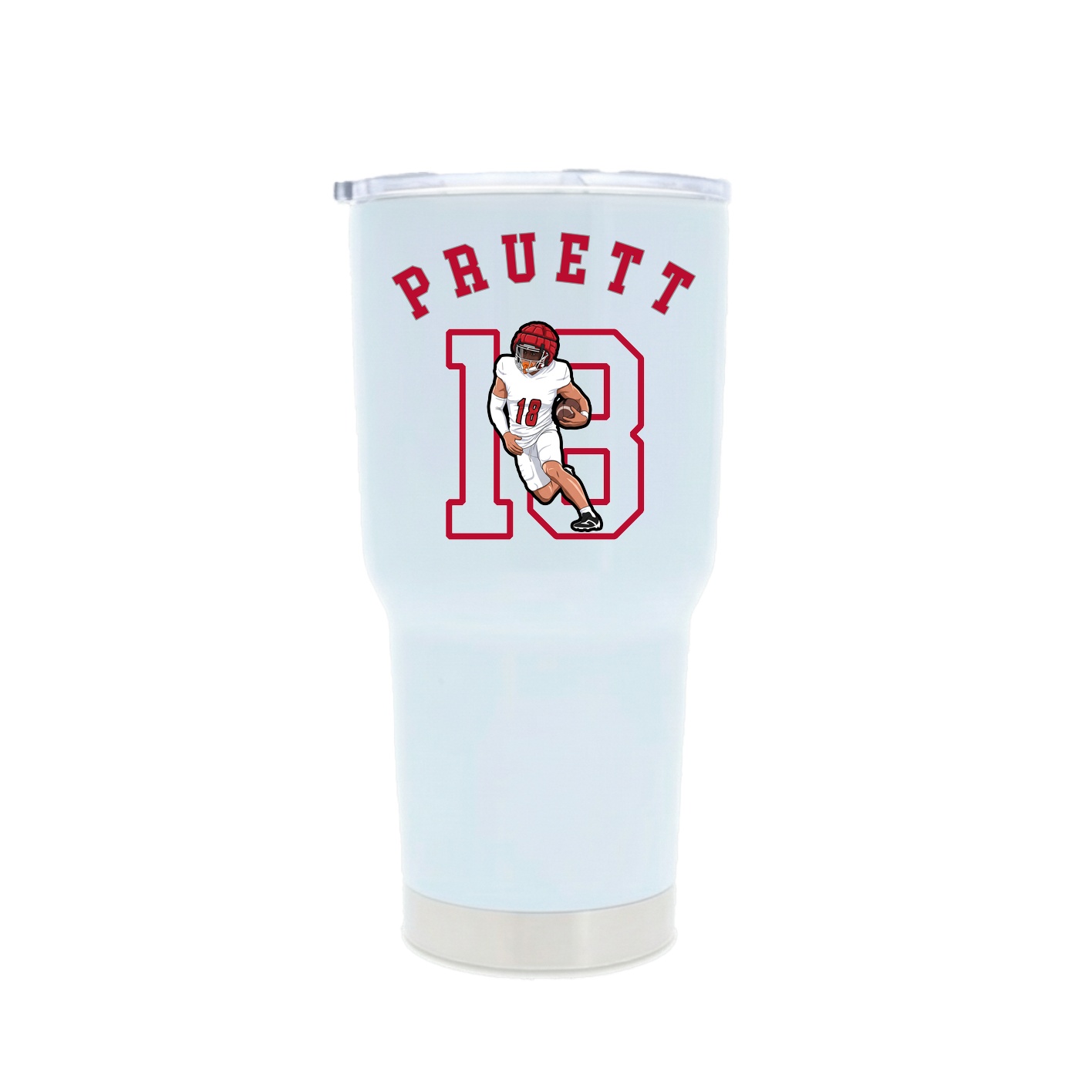 30oz Stainless Steel Tumbler — Shirsey Arch in White