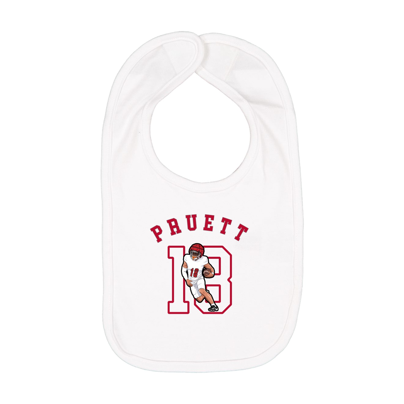 Infant Bib — Shirsey Arch in White