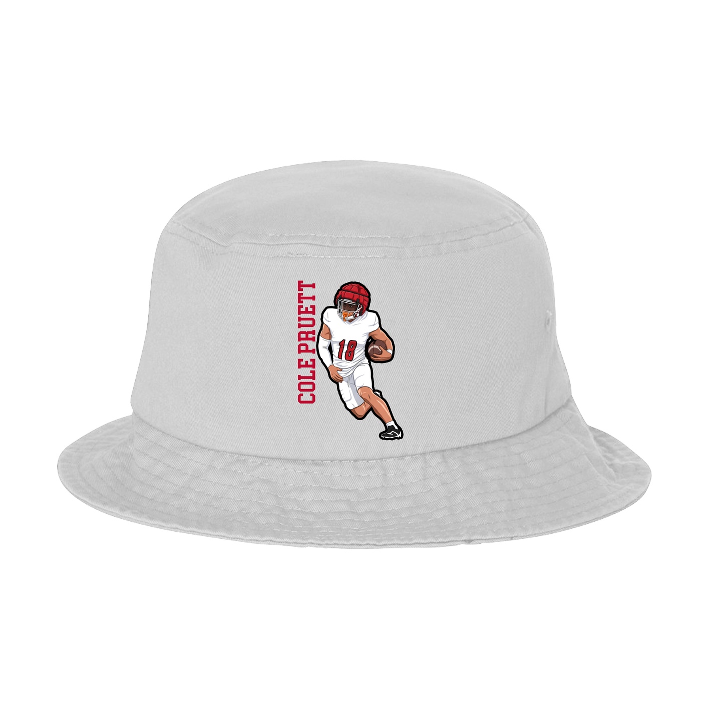 Bucket Cap — Name Vertical in White