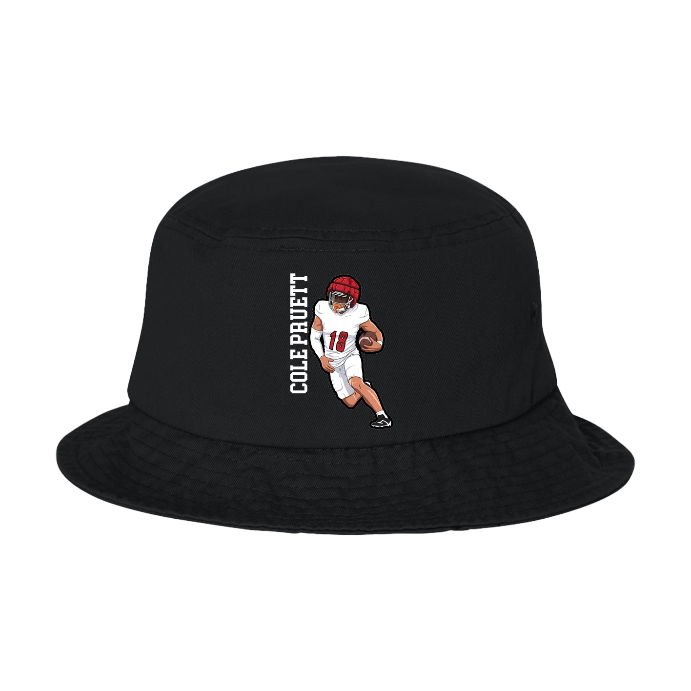 Bucket Cap — Name Vertical in Black