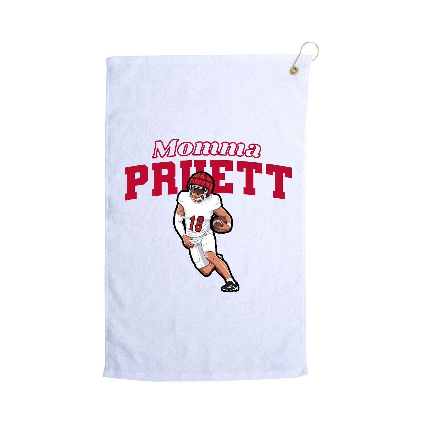 Golf Towel — Mothers Day Block in White