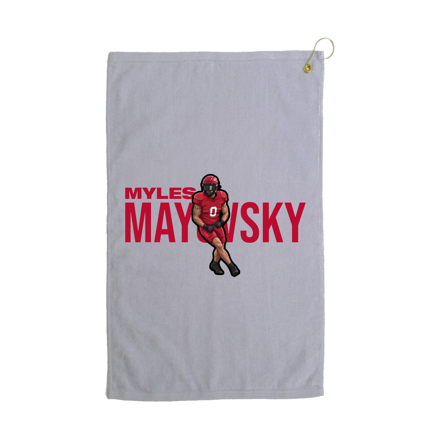 Golf Towel — Player Name in Grey