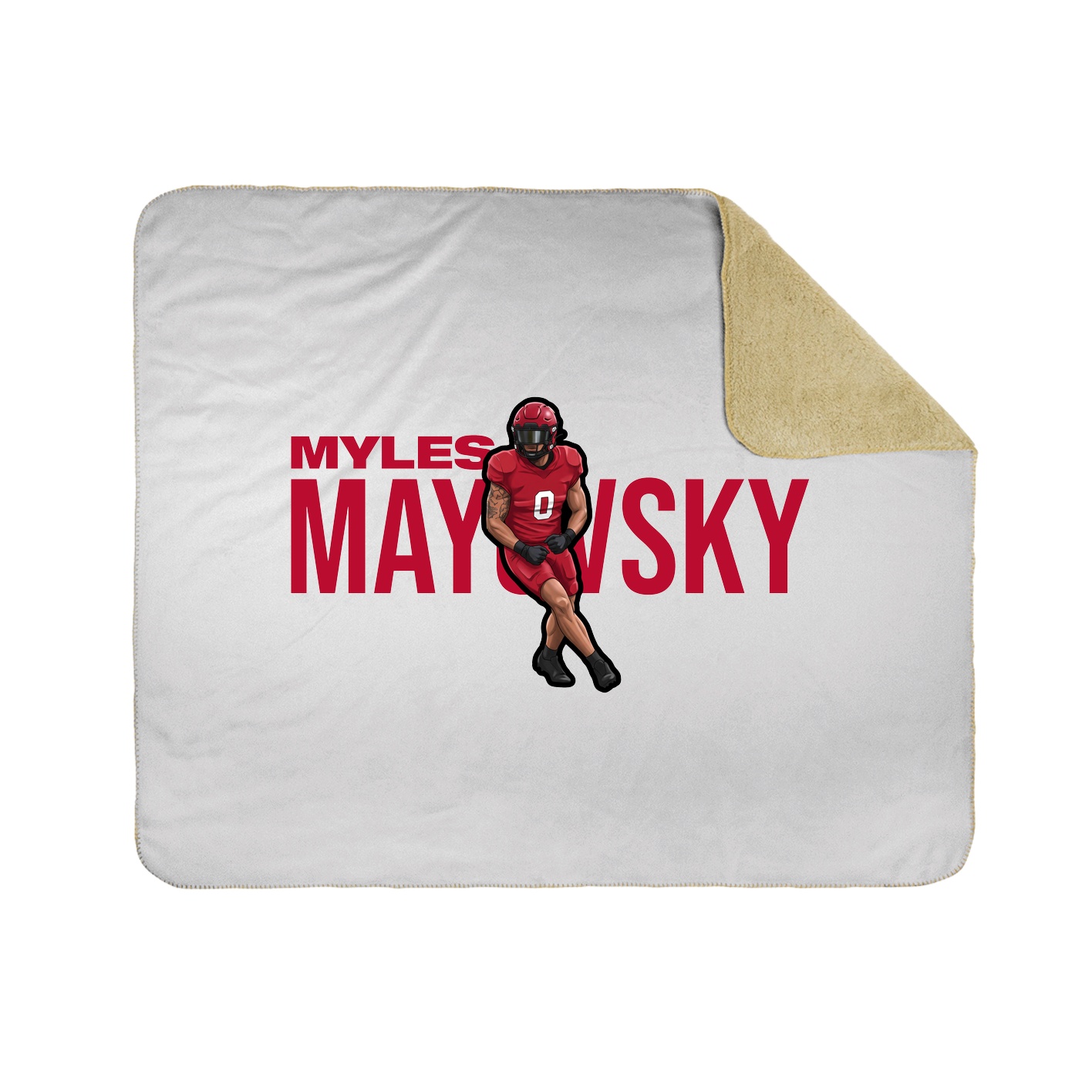 Throw Blanket — Player Name in White