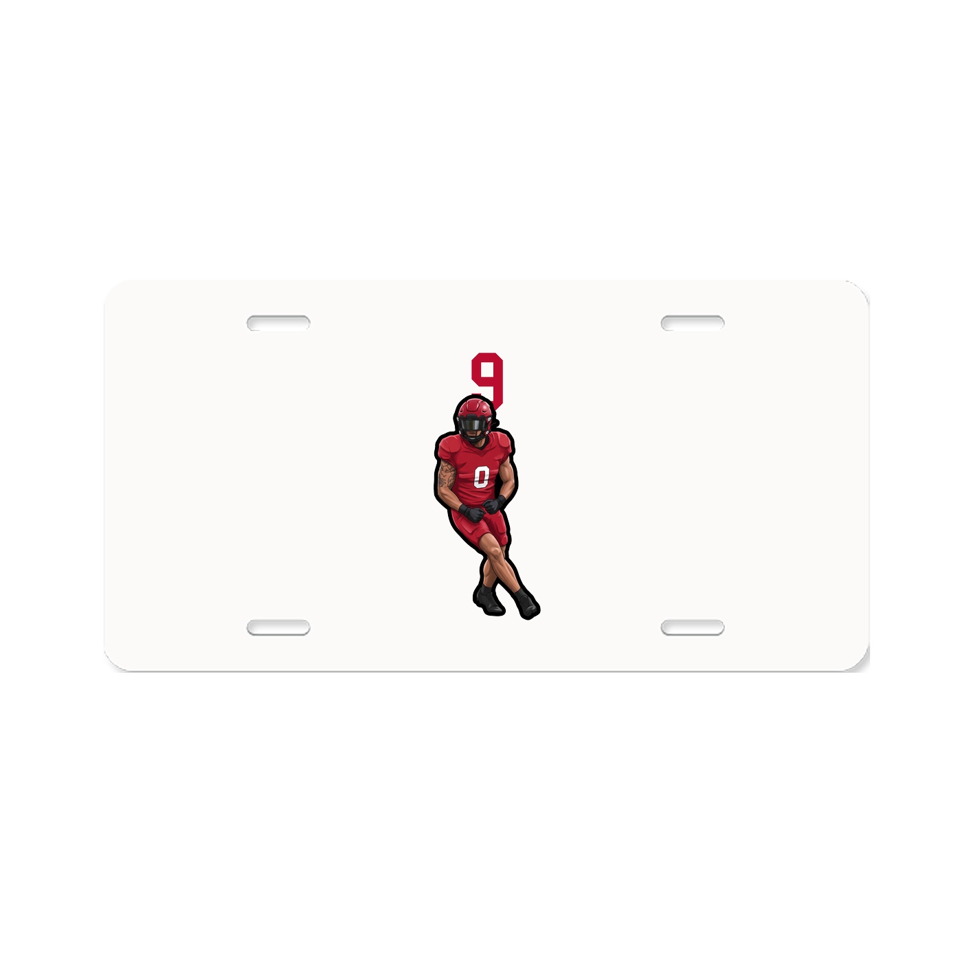 License Plate — Number Top in Classic