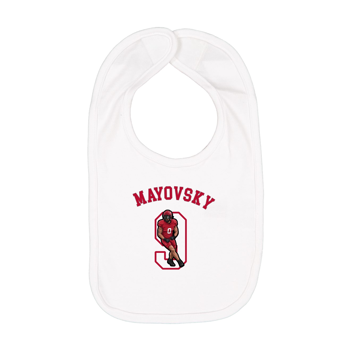Infant Bib — Shirsey Arch in White