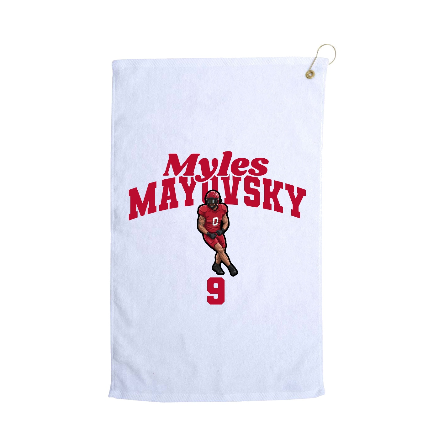 Golf Towel — Signature Arch in White