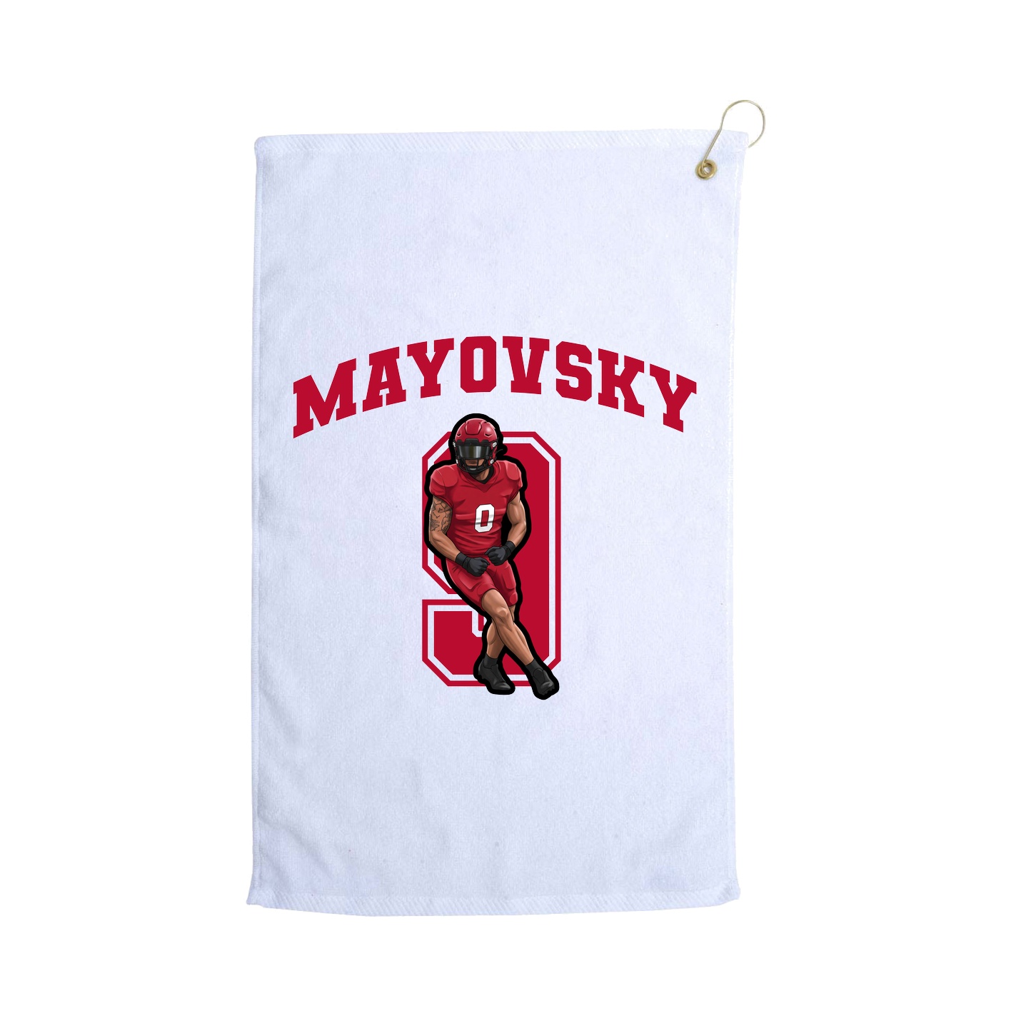 Golf Towel — Number in White