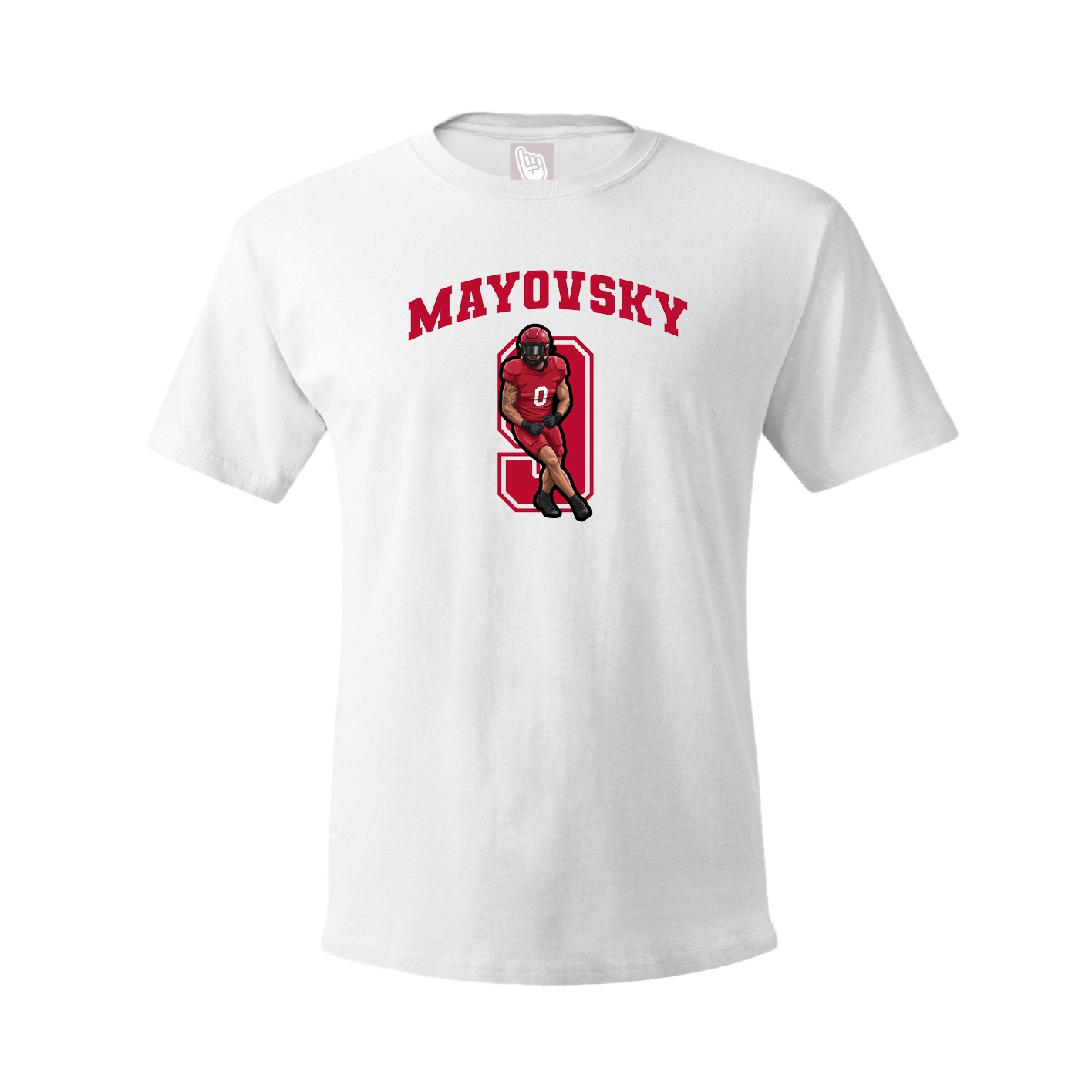 Youth Tee — Number in White
