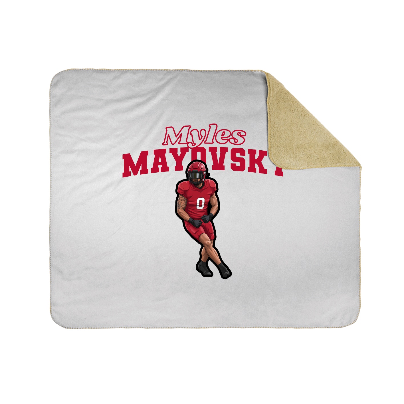 Throw Blanket — Name Arch in White