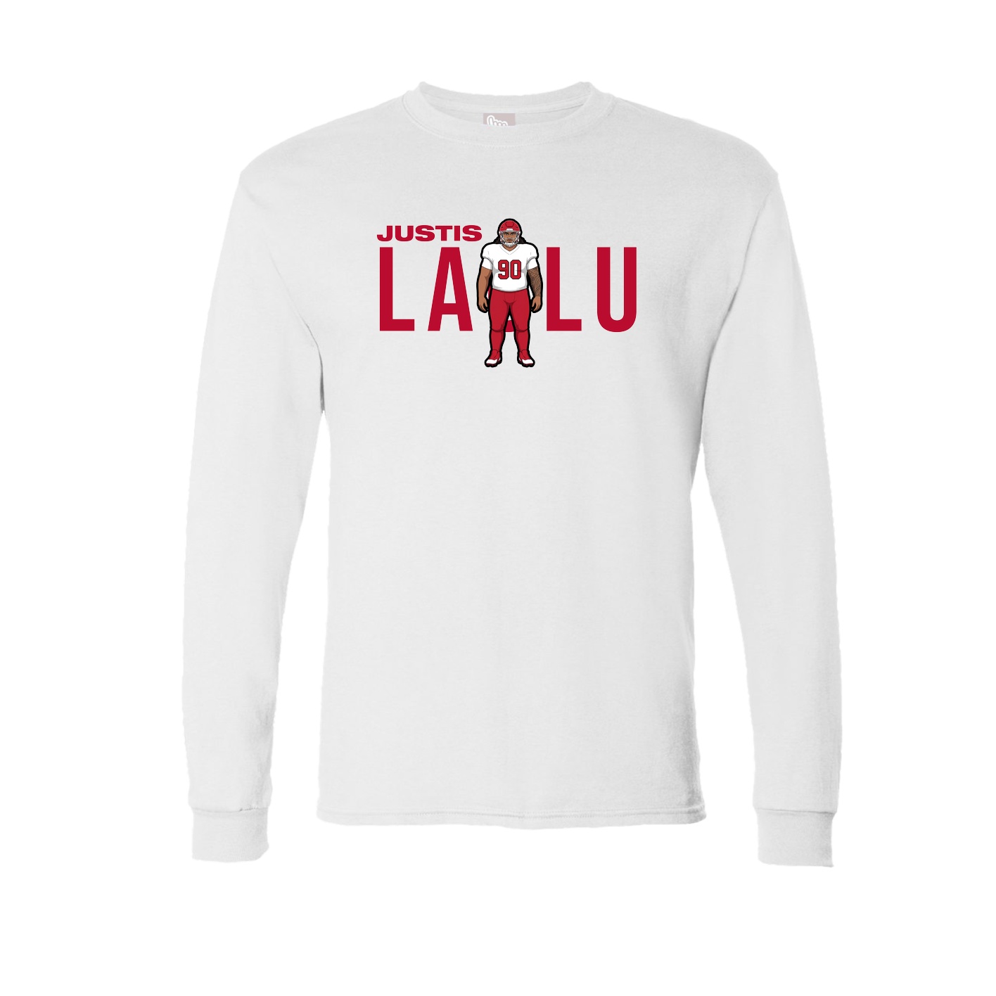 Long Sleeve Tee — Player Name in White