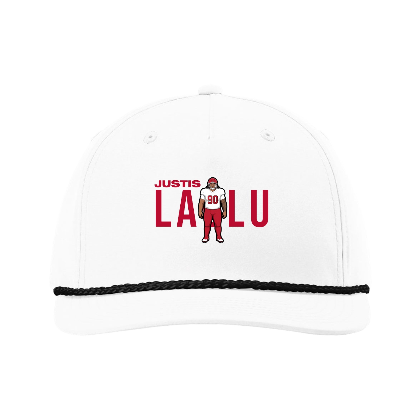 Five-Panel Classic Rope Cap — Player Name in White