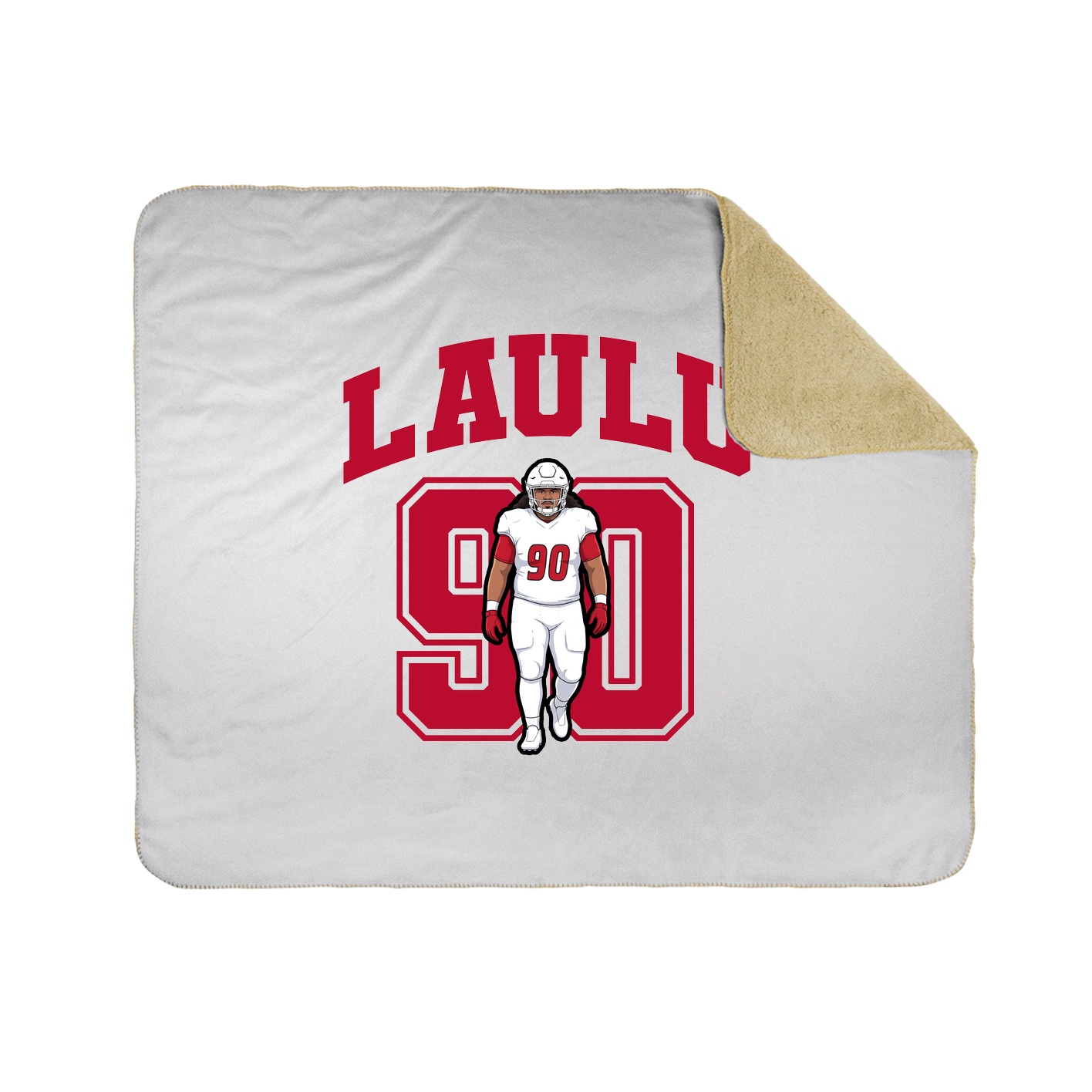 Throw Blanket — Number in White