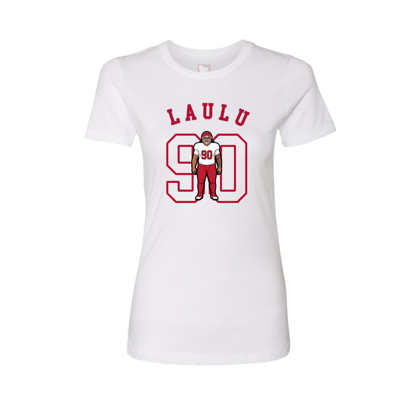 Fitted Women's Tee — Shirsey Arch in White