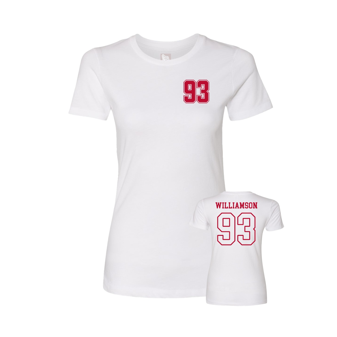 Womens Tee — Chest Back in White