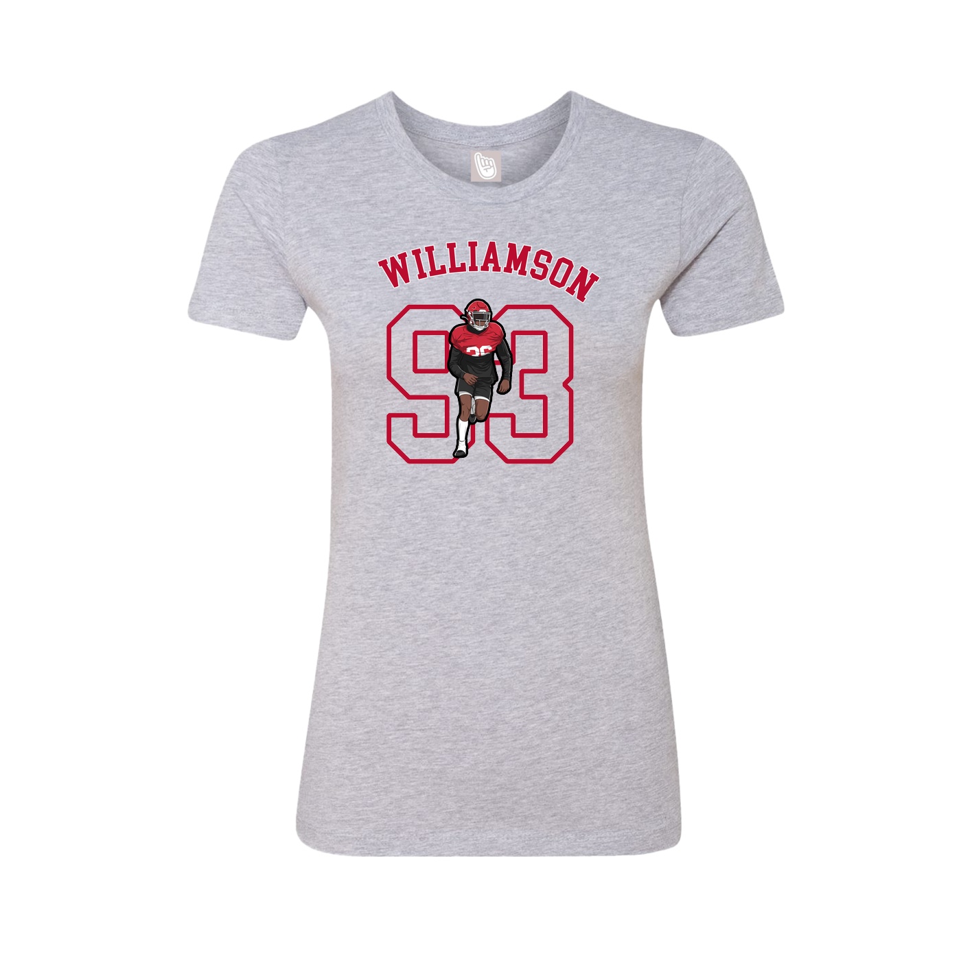 Fitted Women's Tee — Shirsey Arch in Grey