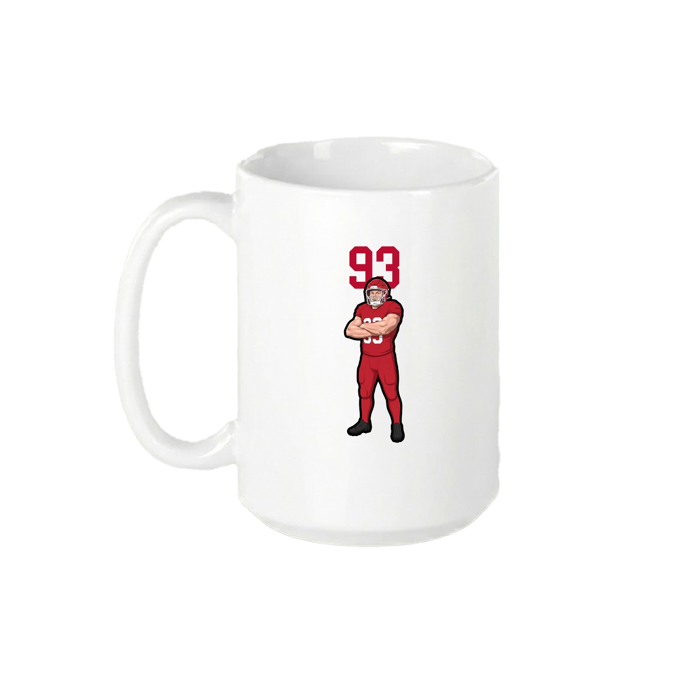 15oz Coffee Mug — Number Top in White