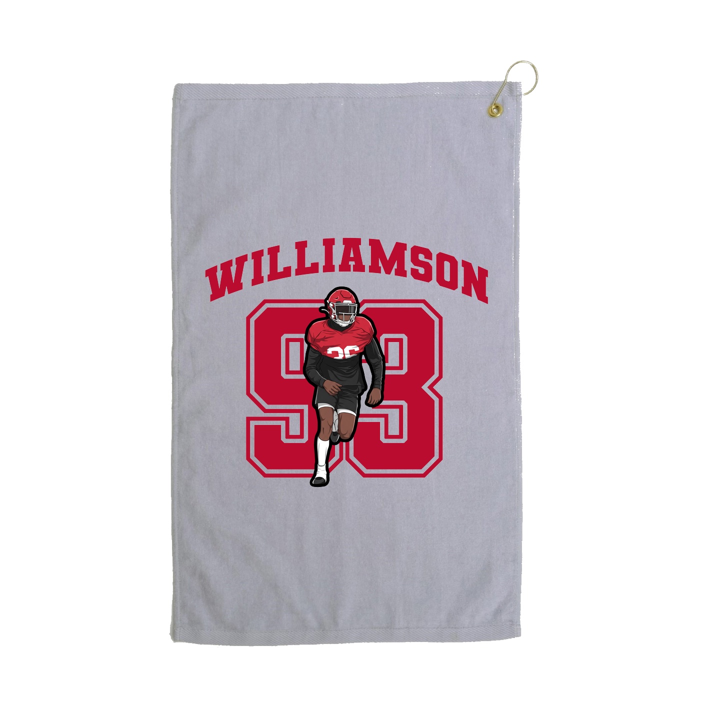 Golf Towel — Number in Grey