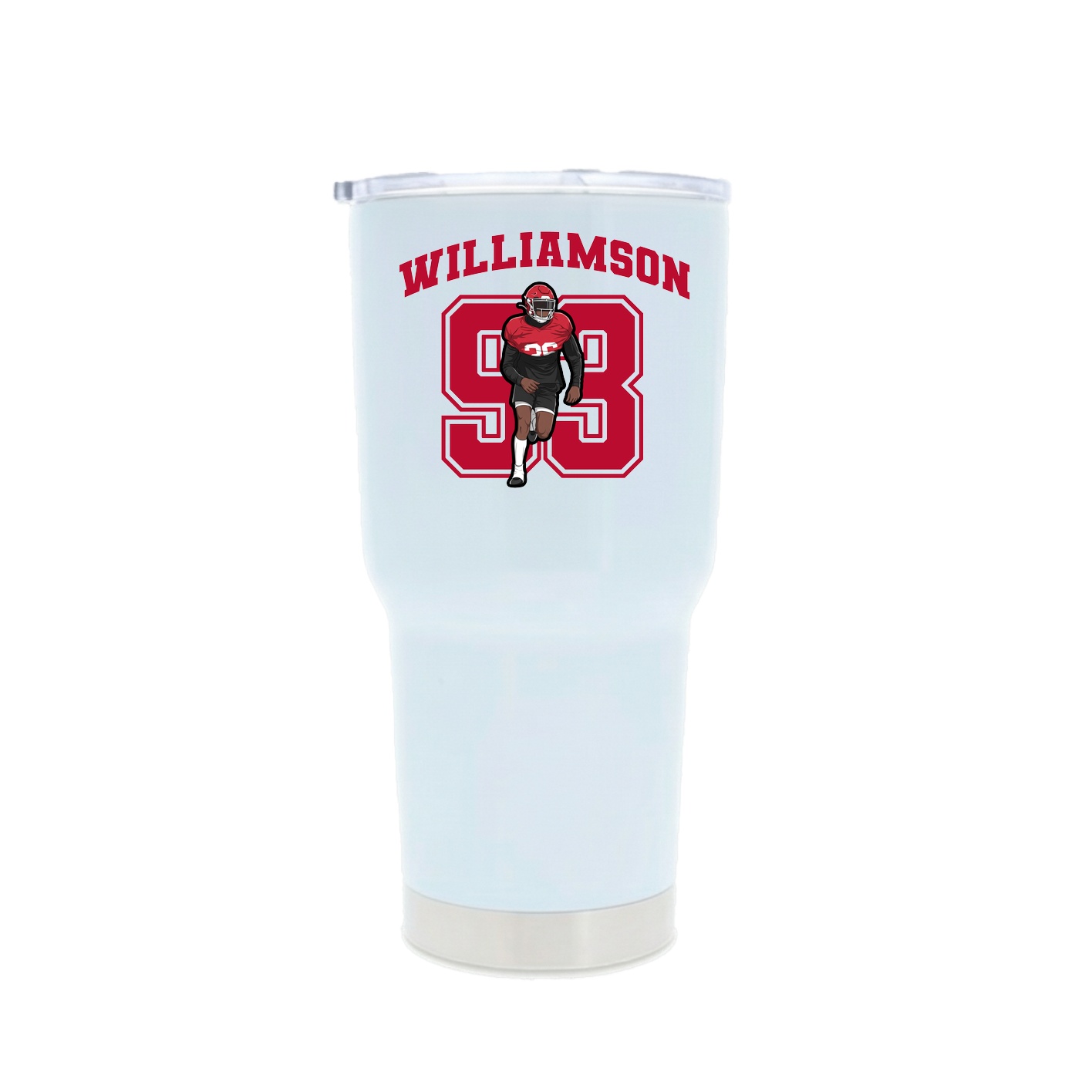 30oz Stainless Steel Tumbler — Number in White