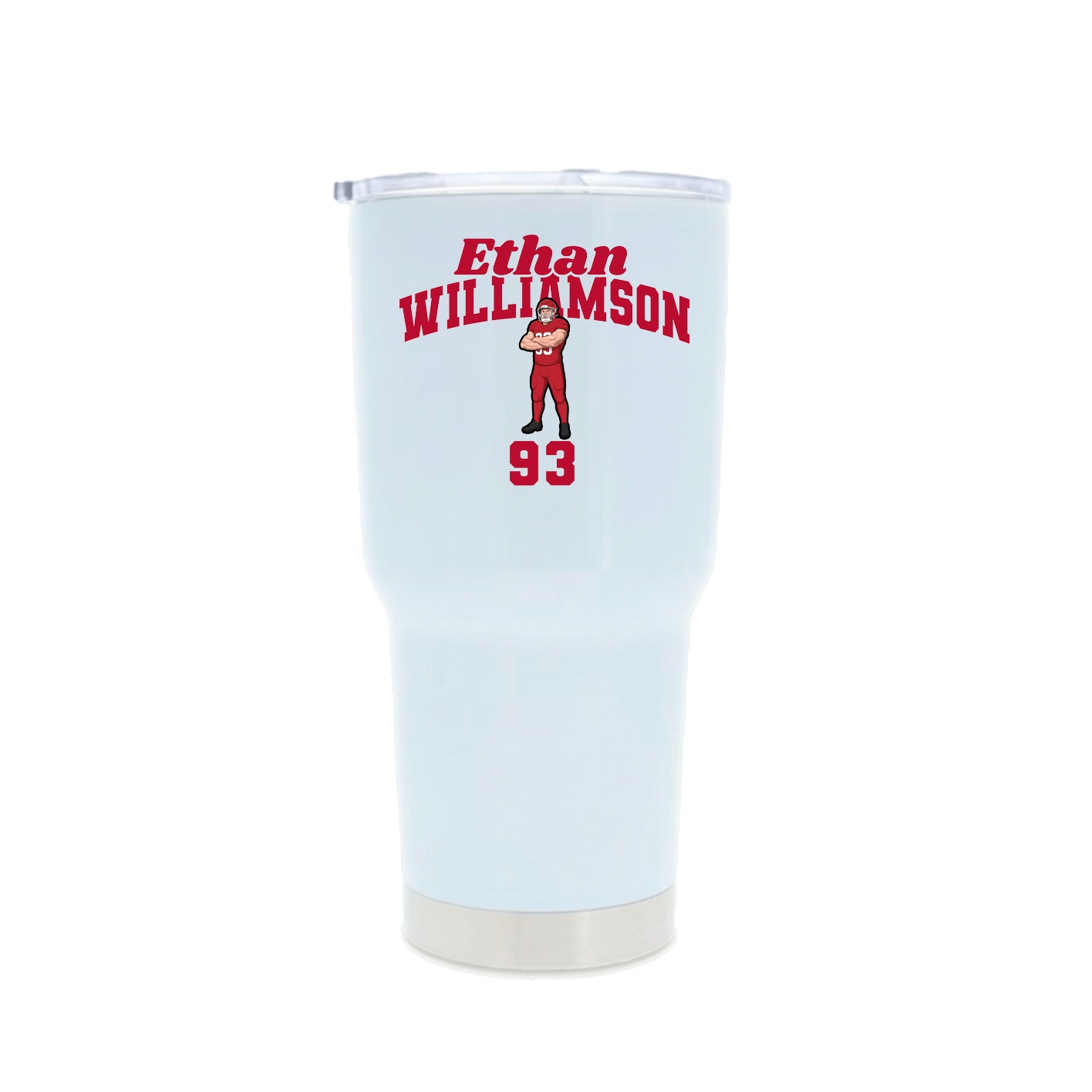 30oz Stainless Steel Tumbler — Signature Arch in White