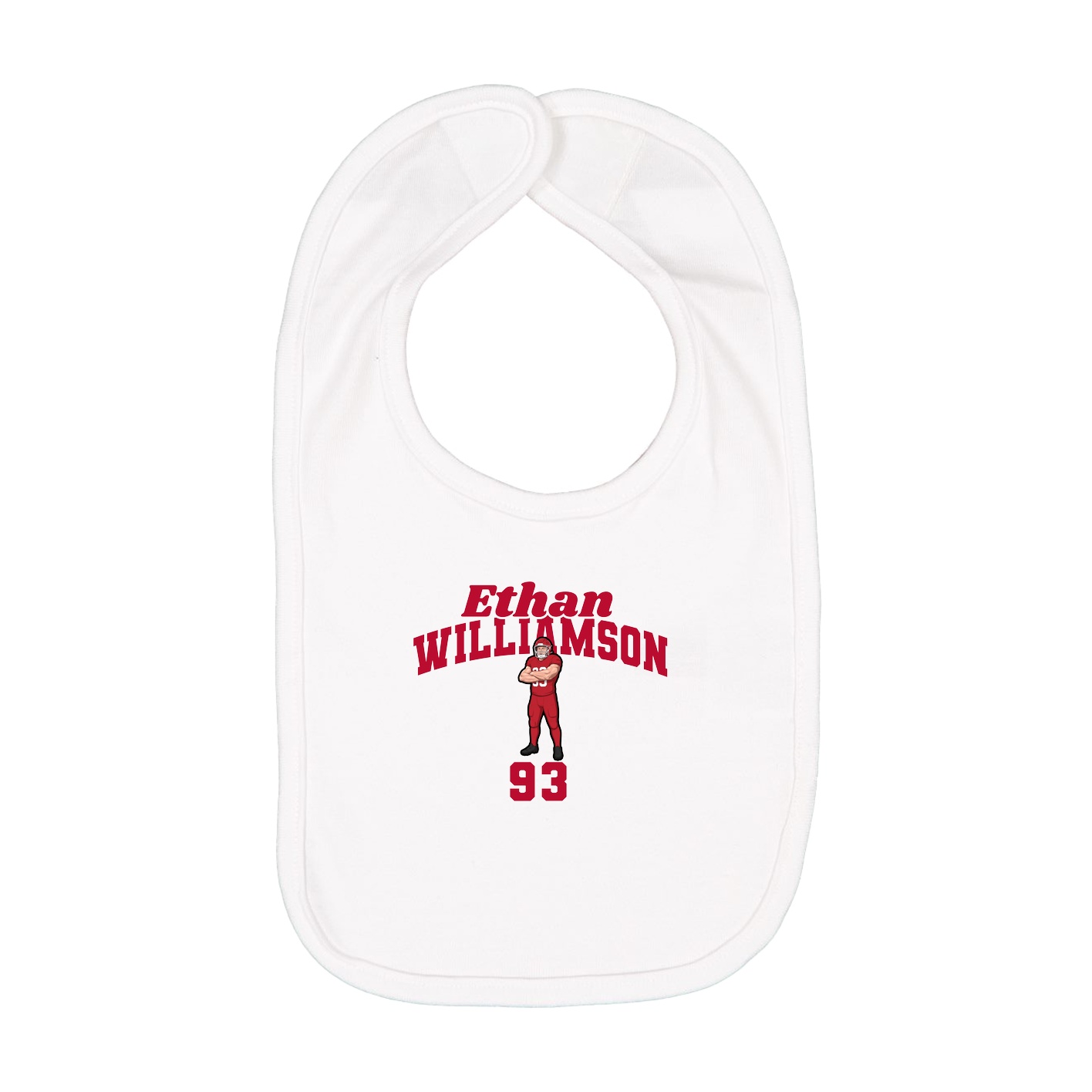 Infant Bib — Signature Arch in White