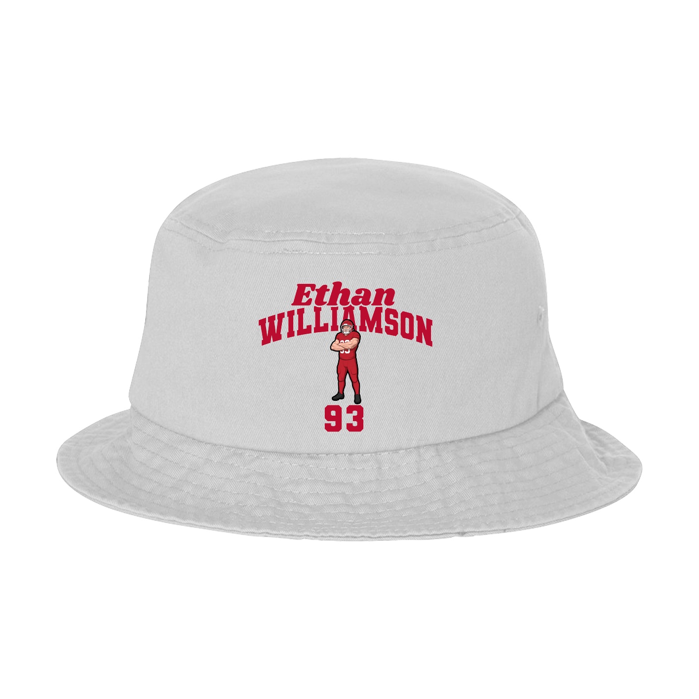Bucket Cap — Signature Arch in White