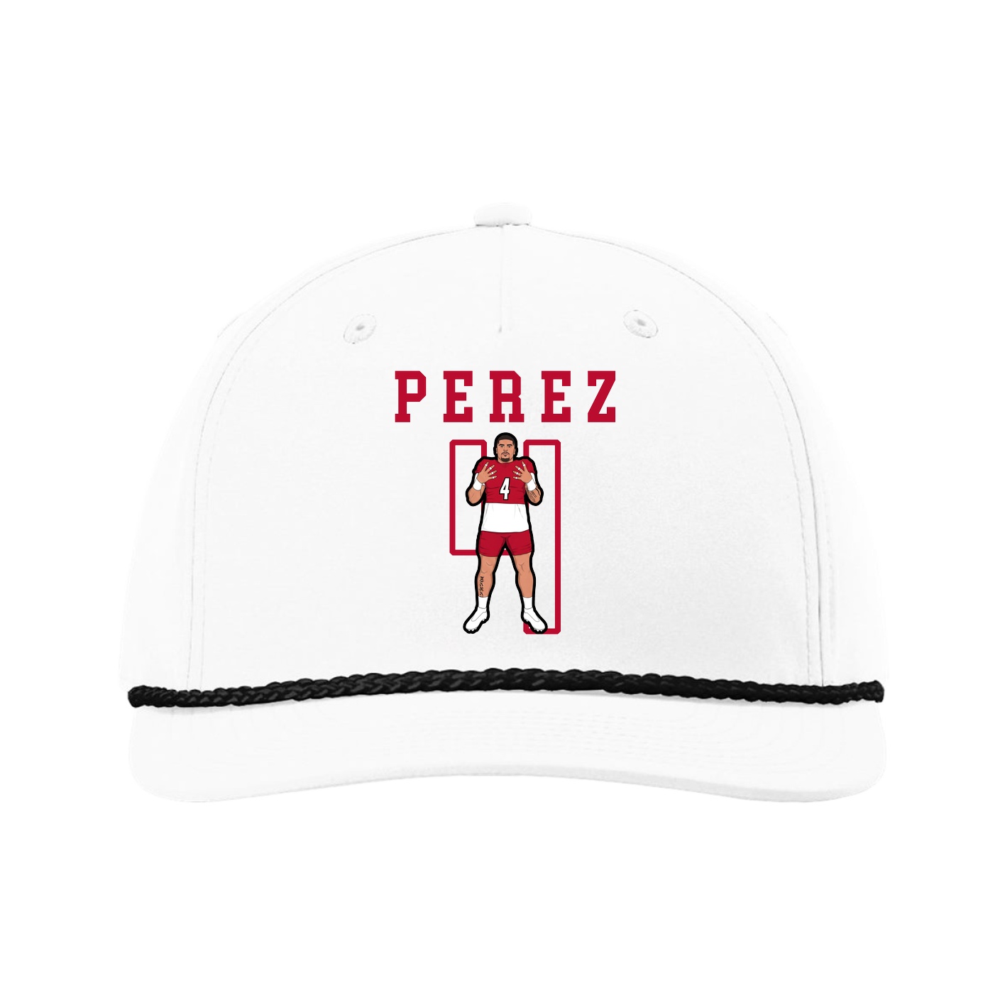 Five-Panel Classic Rope Cap — Shirsey in White