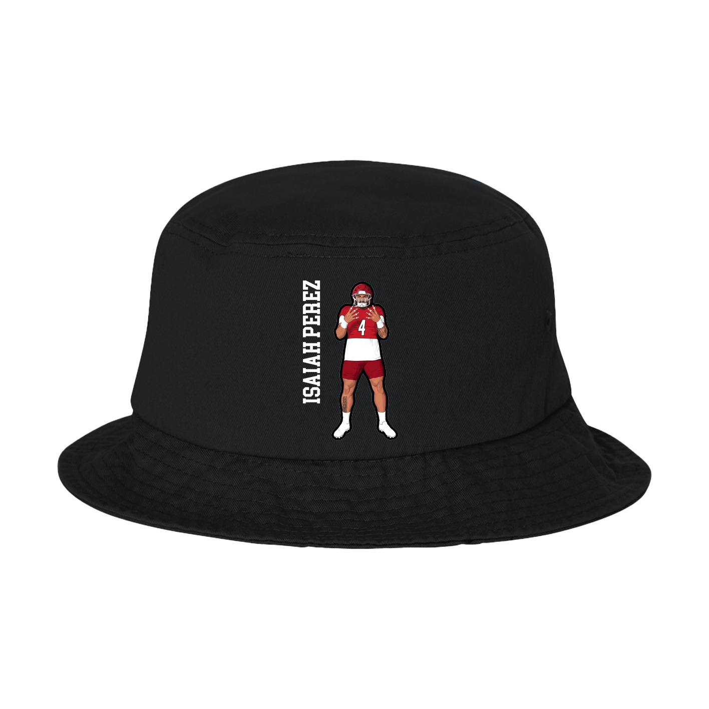 Bucket Cap — Name Vertical in Black