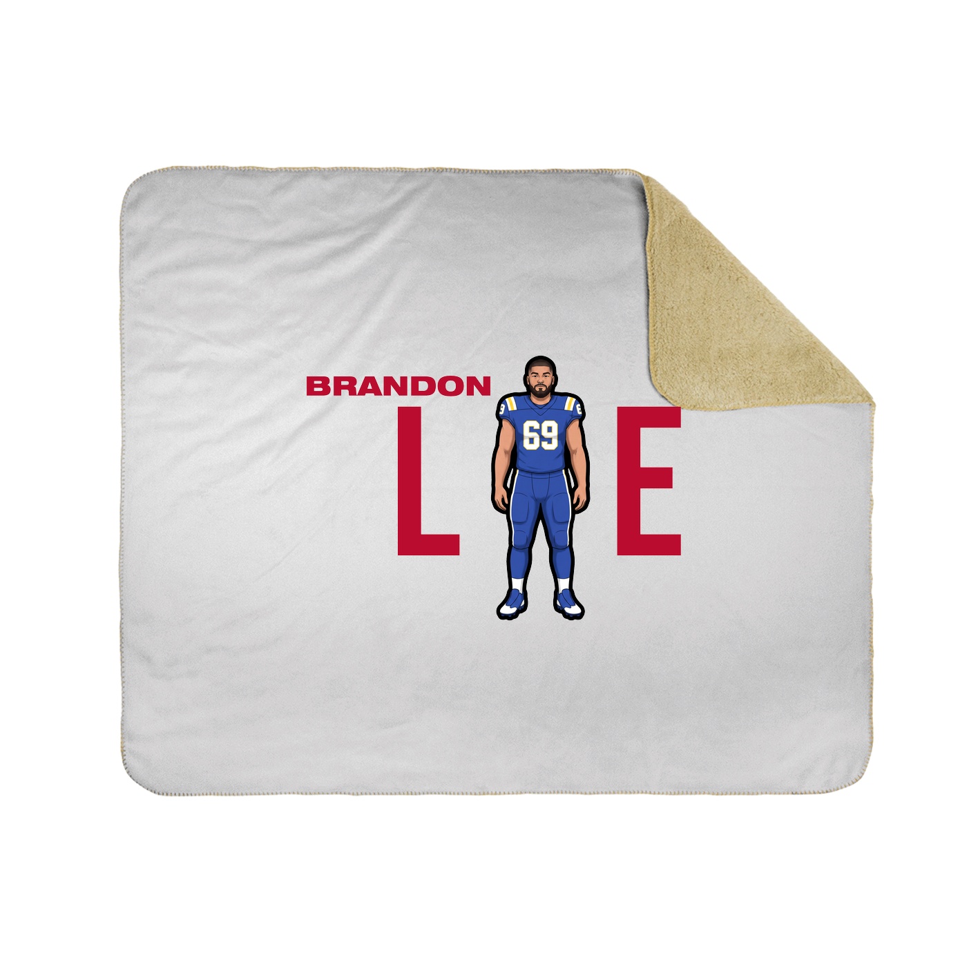 Throw Blanket — Player Name in White