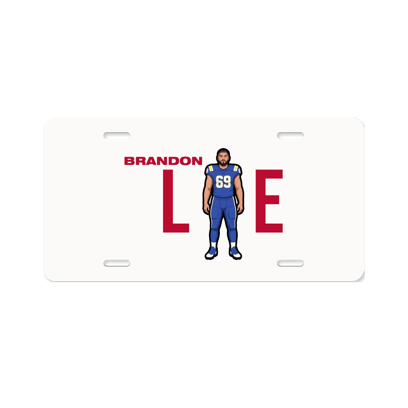 License Plate — Player Name in Classic