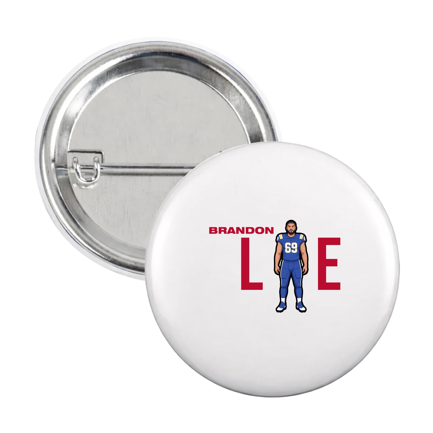 Game Day Button — Player Name in White
