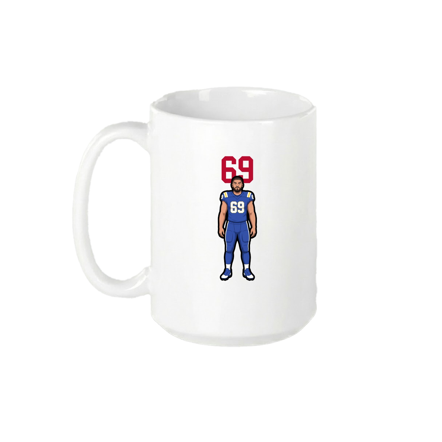 15oz Coffee Mug — Number Top in White