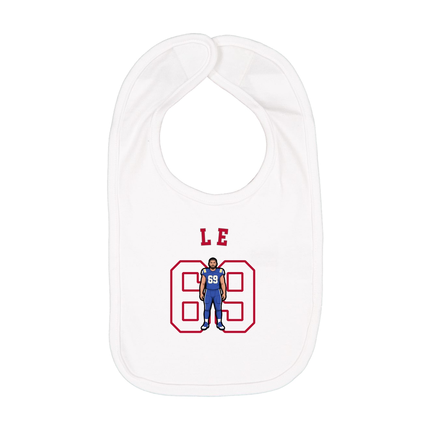 Infant Bib — Shirsey Arch in White