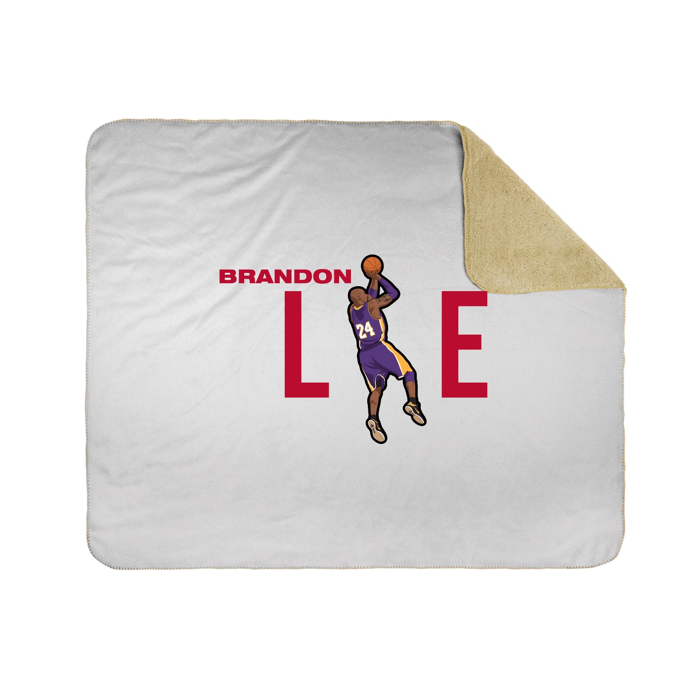 Throw Blanket — Player Name in White