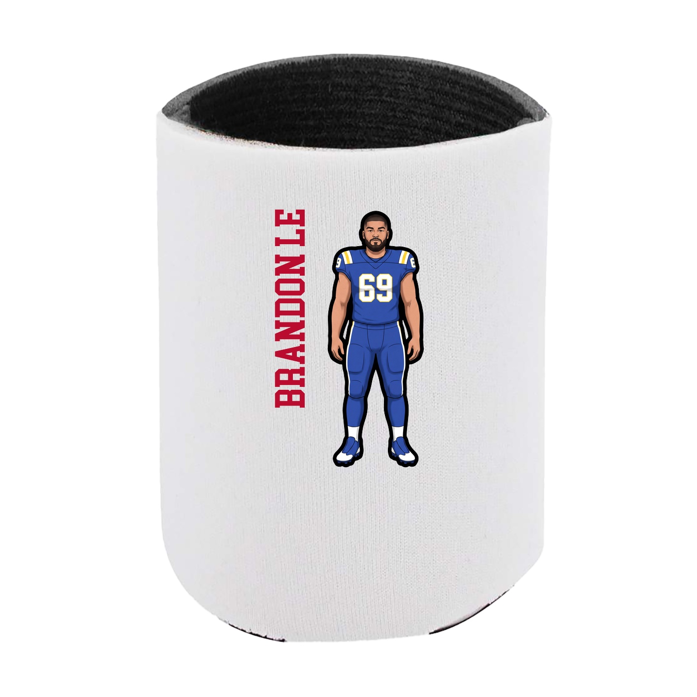 Can Holder — Name Vertical in White