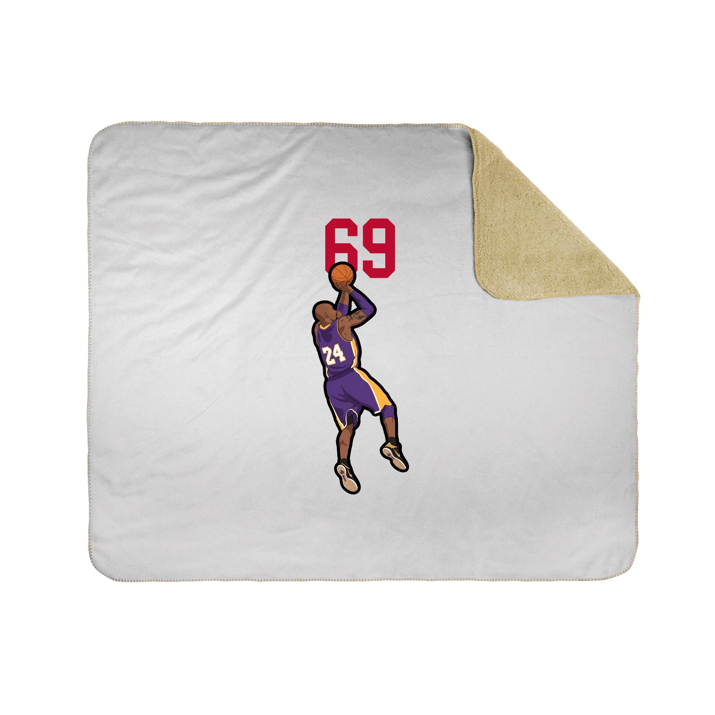 Throw Blanket — Number Top in White