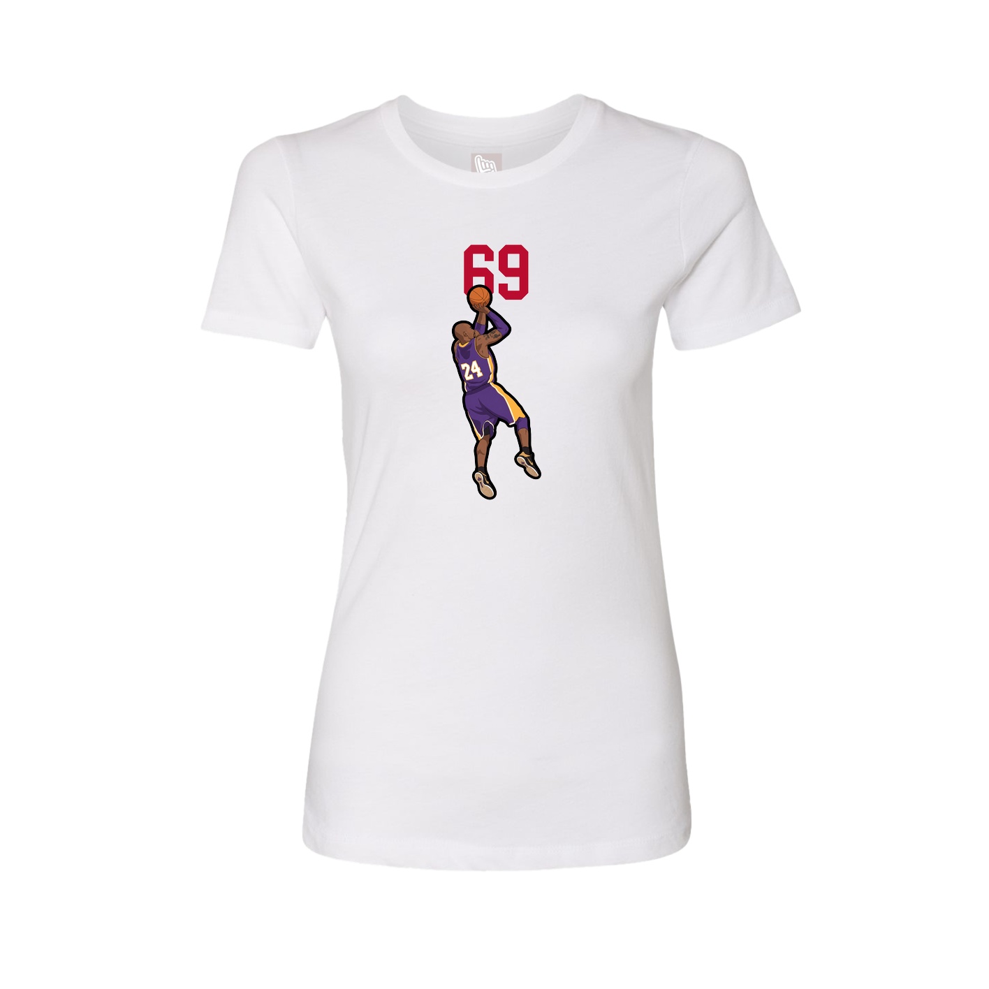 Fitted Women's Tee — Number Top in White