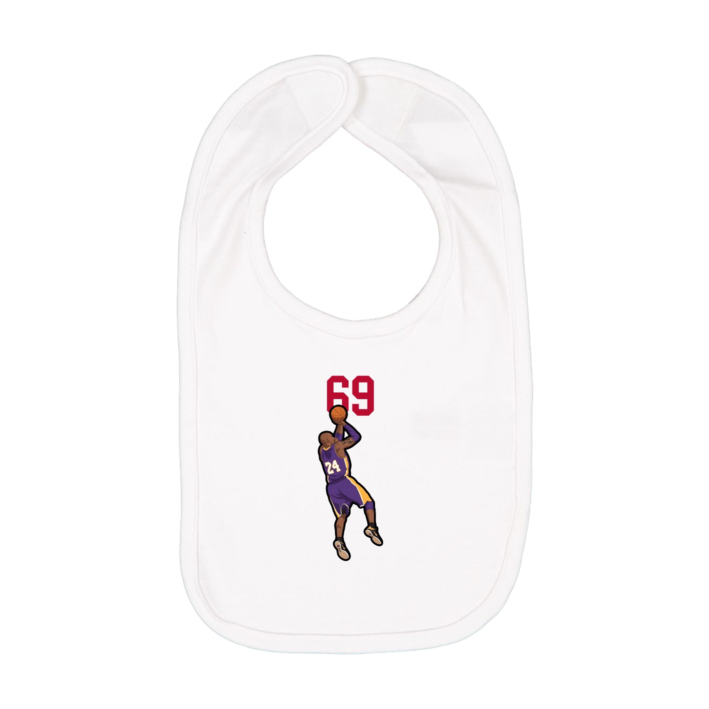 Infant Bib — Number Top in White
