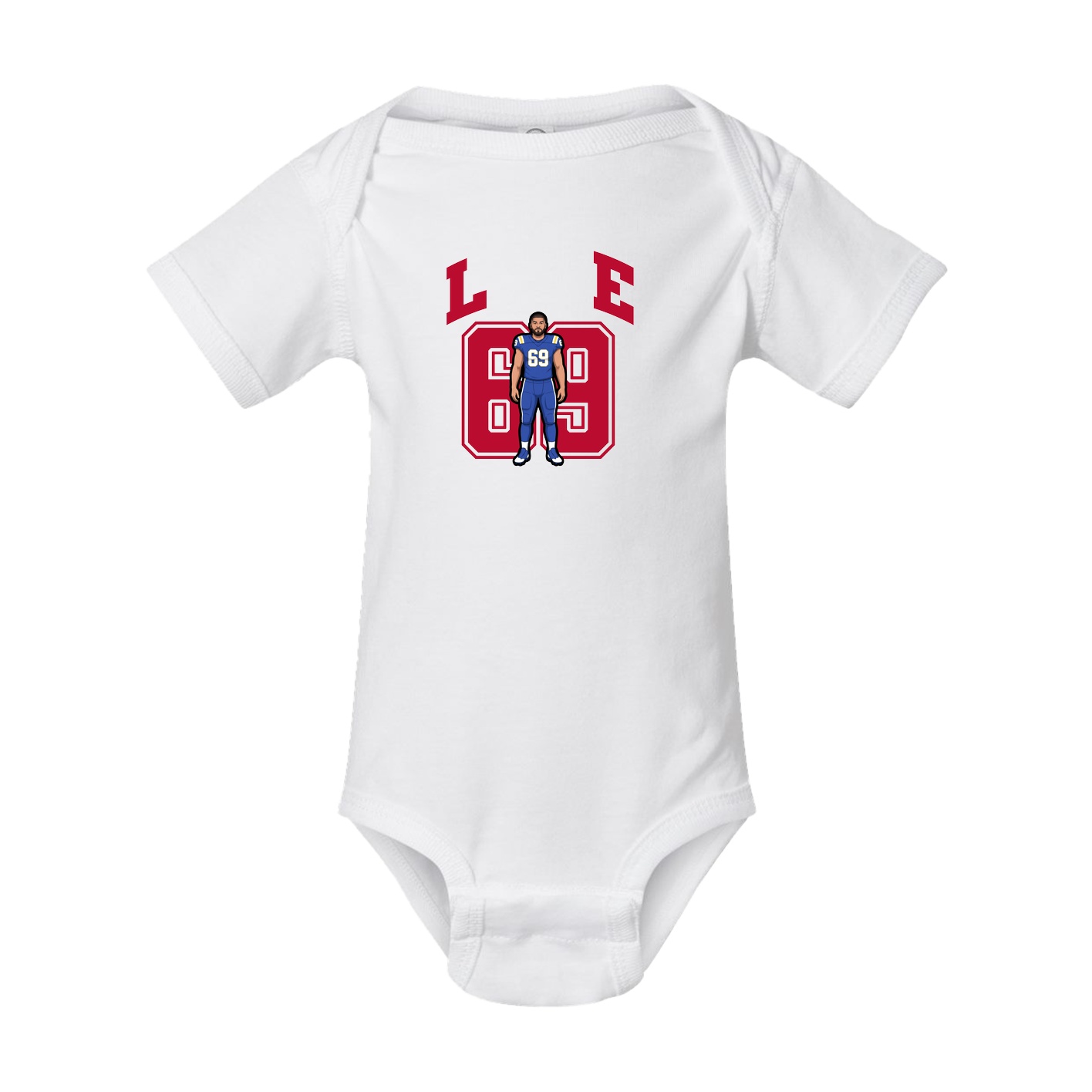 Baby Onesie — Number in White