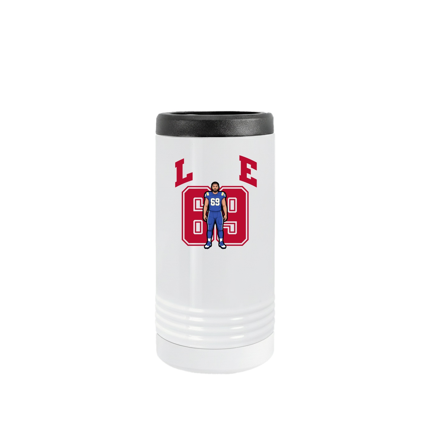 Slim Beverage Holder — Number in White