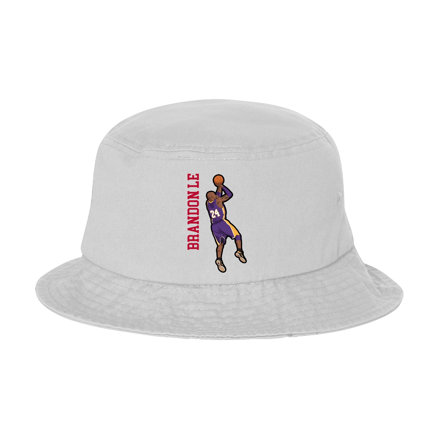Bucket Cap — Name Vertical in White