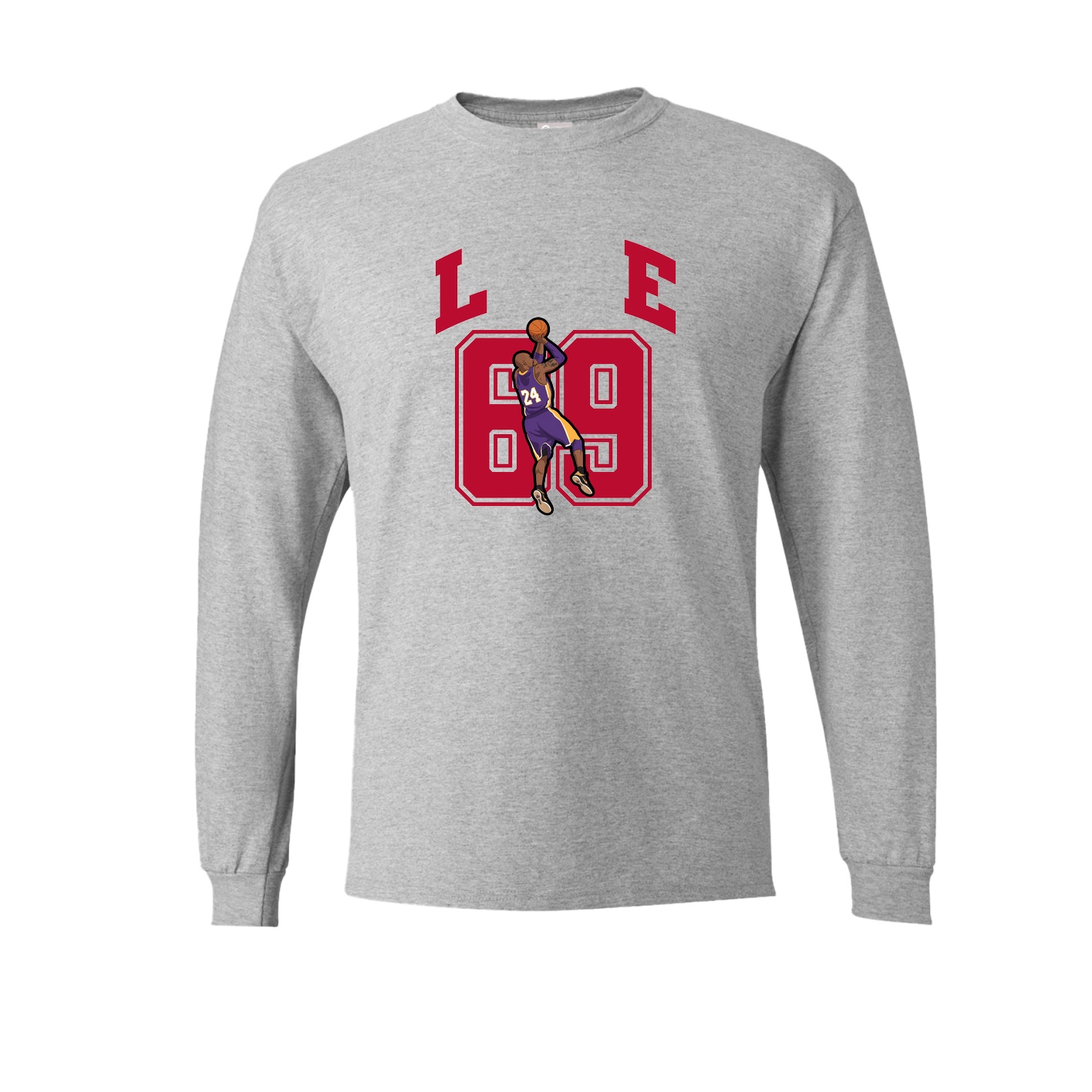 Long Sleeve Tee — Number in Grey