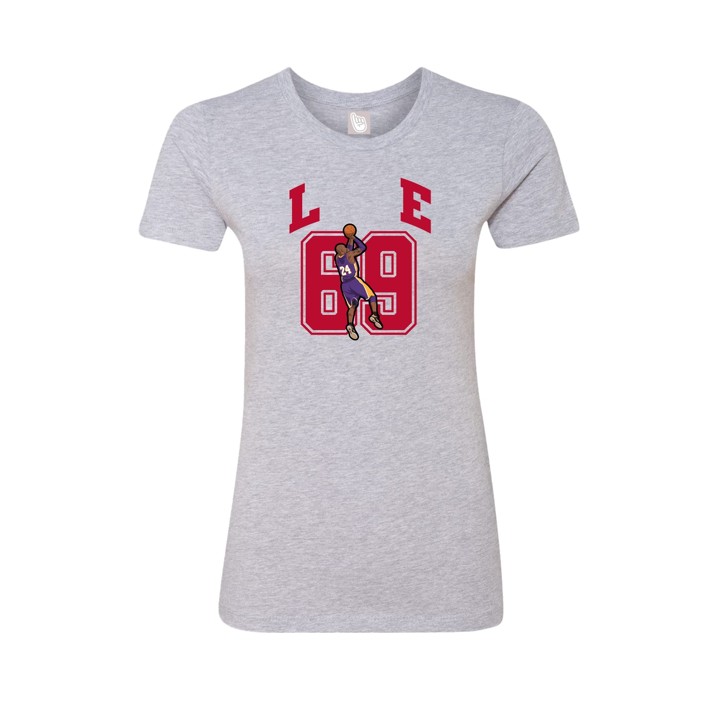 Fitted Women's Tee — Number in Grey