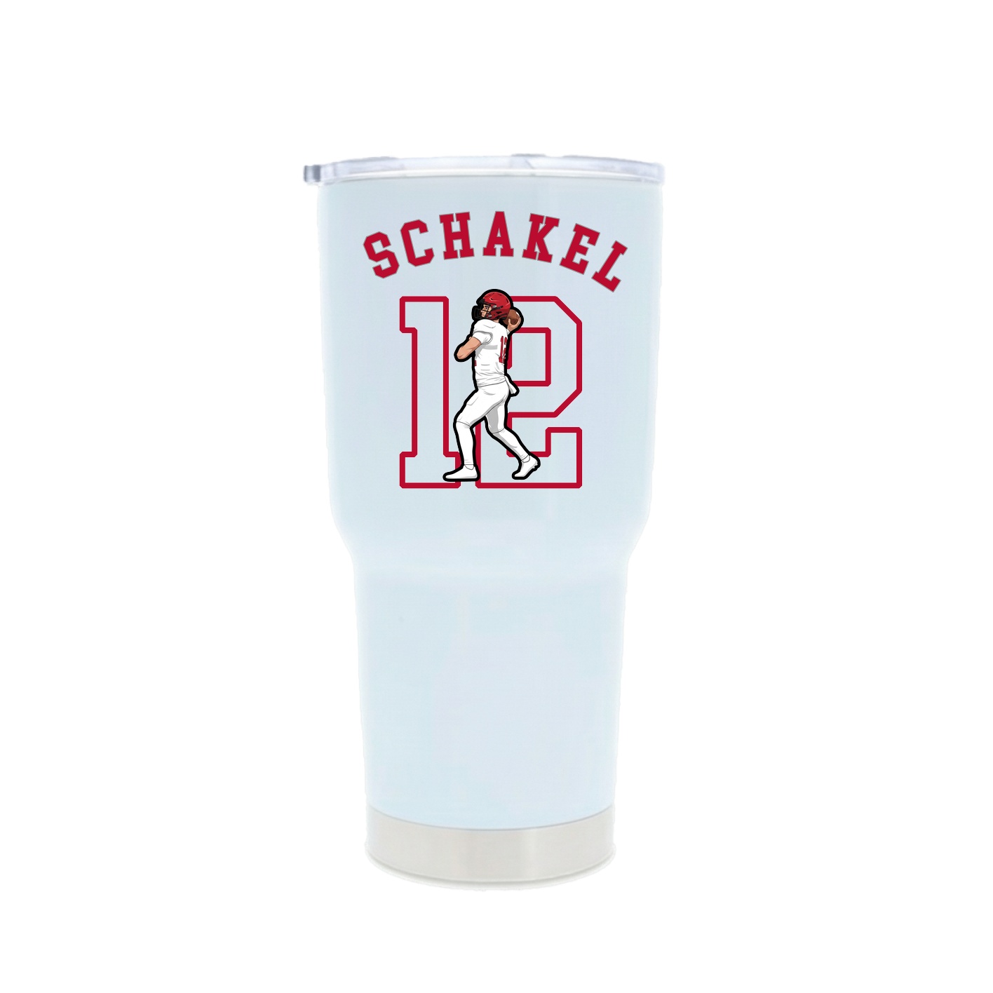 30oz Stainless Steel Tumbler — Shirsey Arch in White